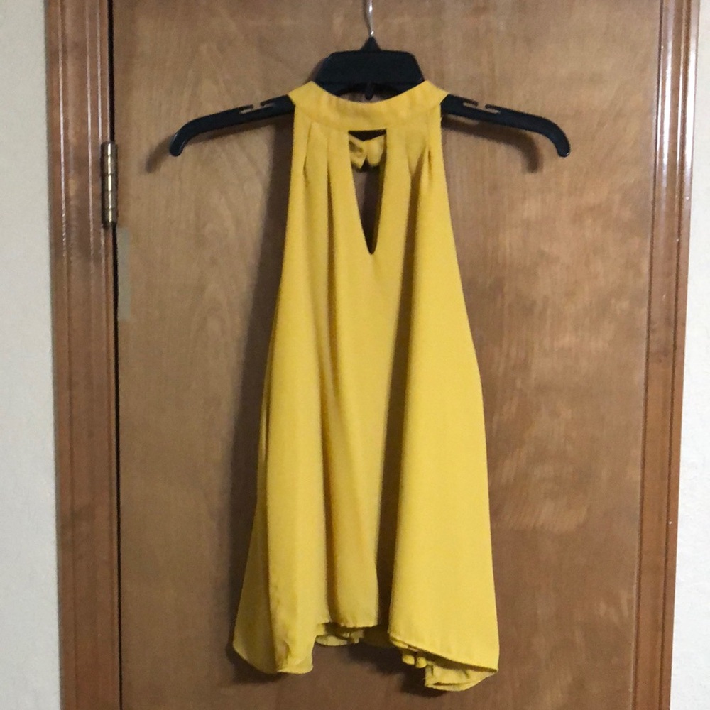 Yellow, Sleeveless Top